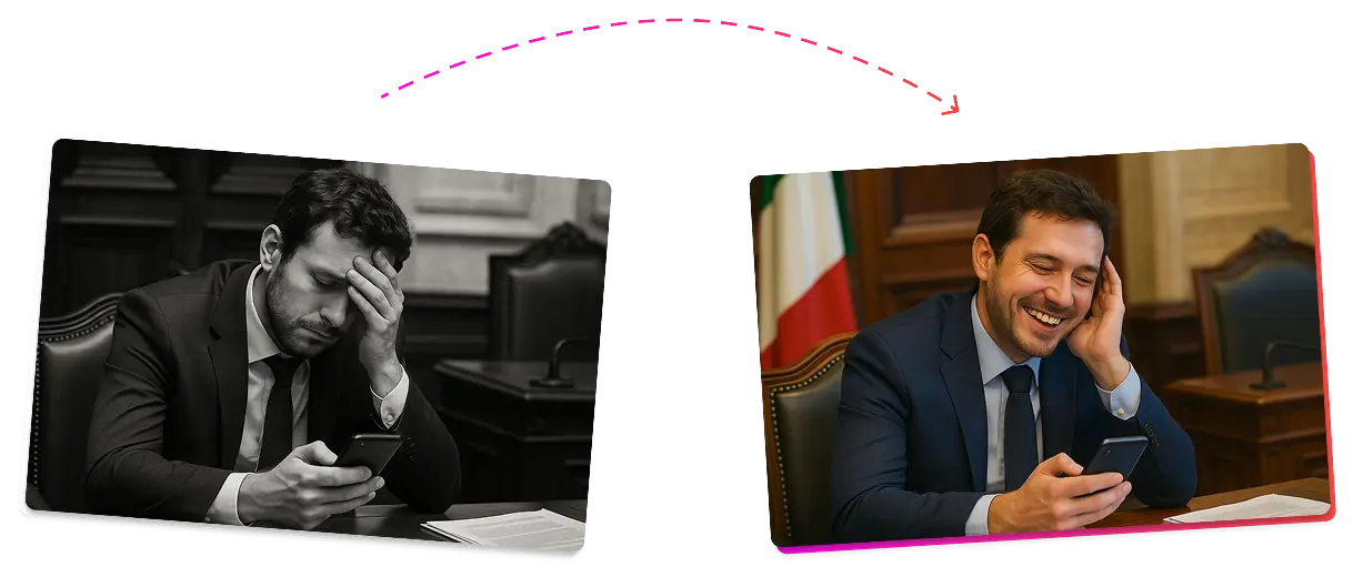 Antes e depois usando os Códigos da Relevância Política