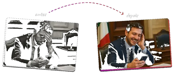 Antes e depois usando os Códigos da Relevância Política