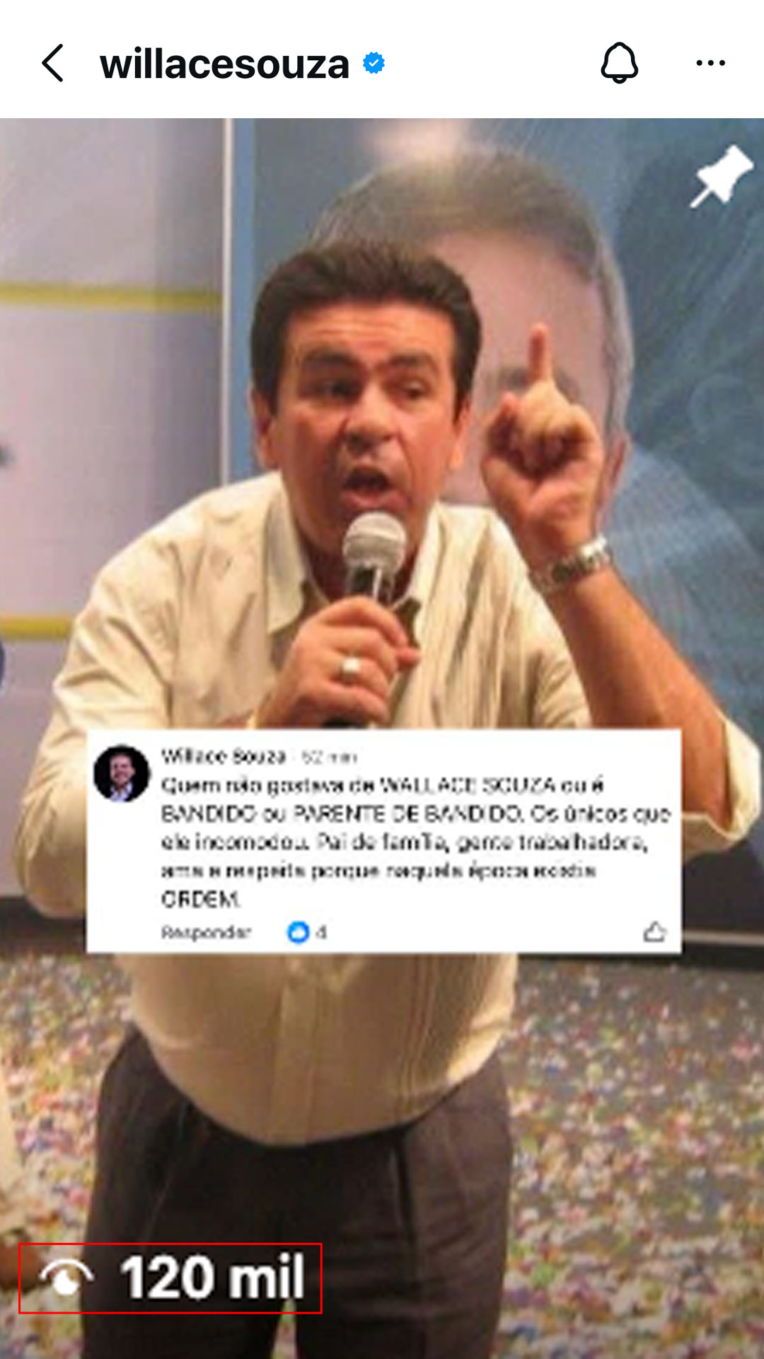 Willace 120 mil visualizações