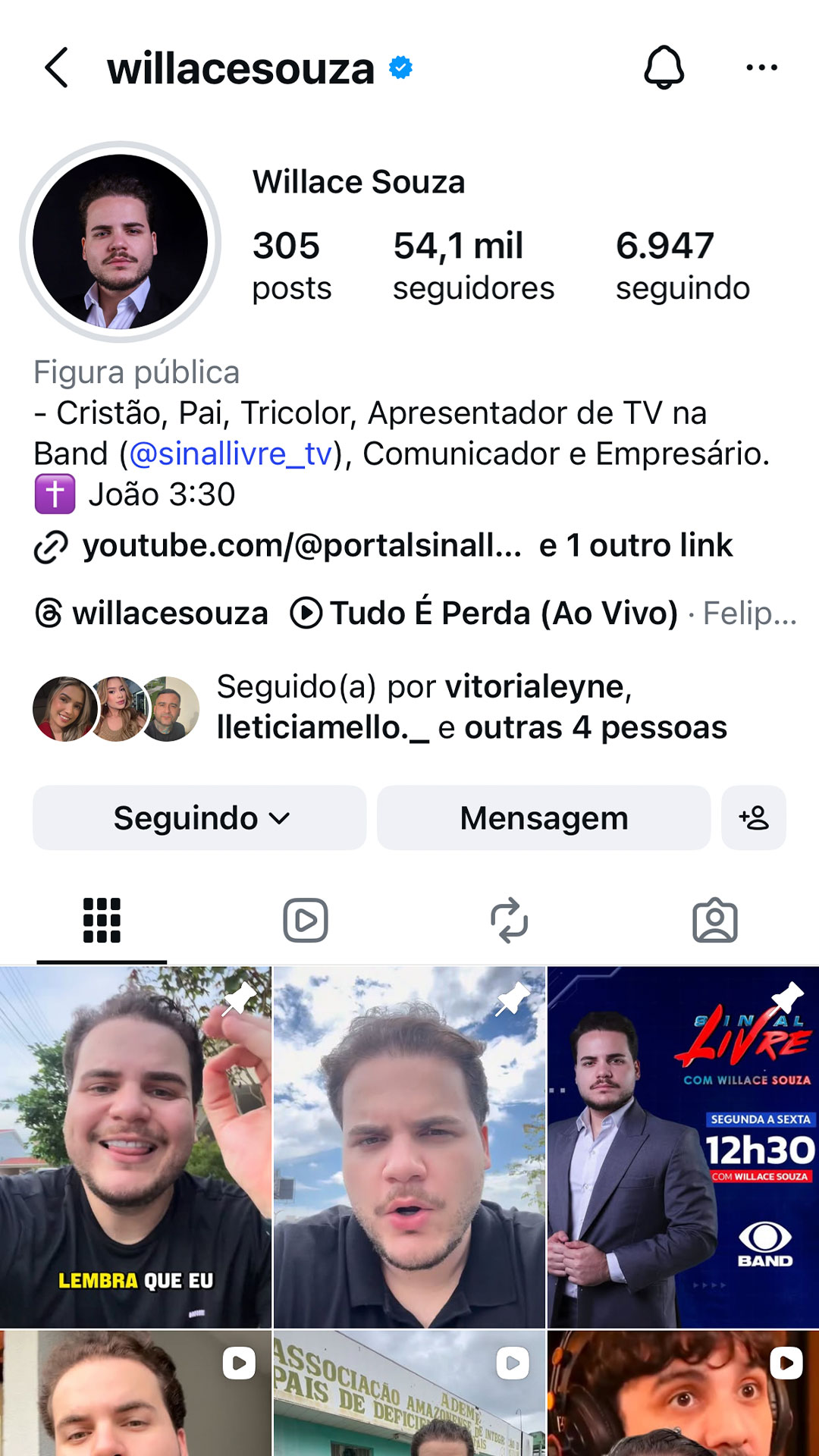 Willace 54 mil seguidores